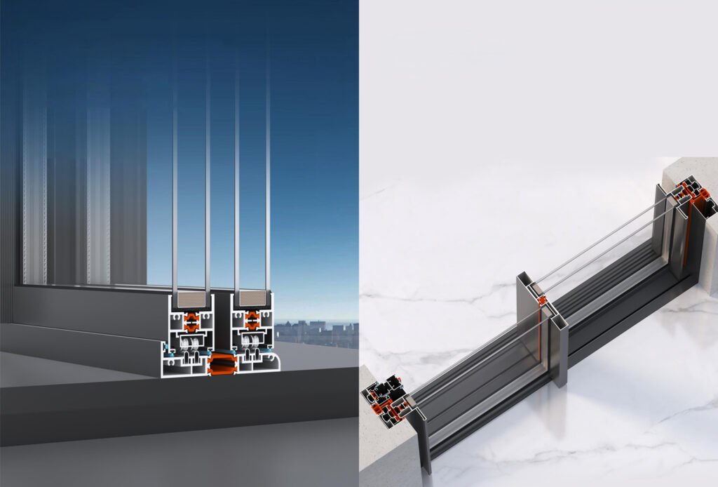 black aluminium casement windows