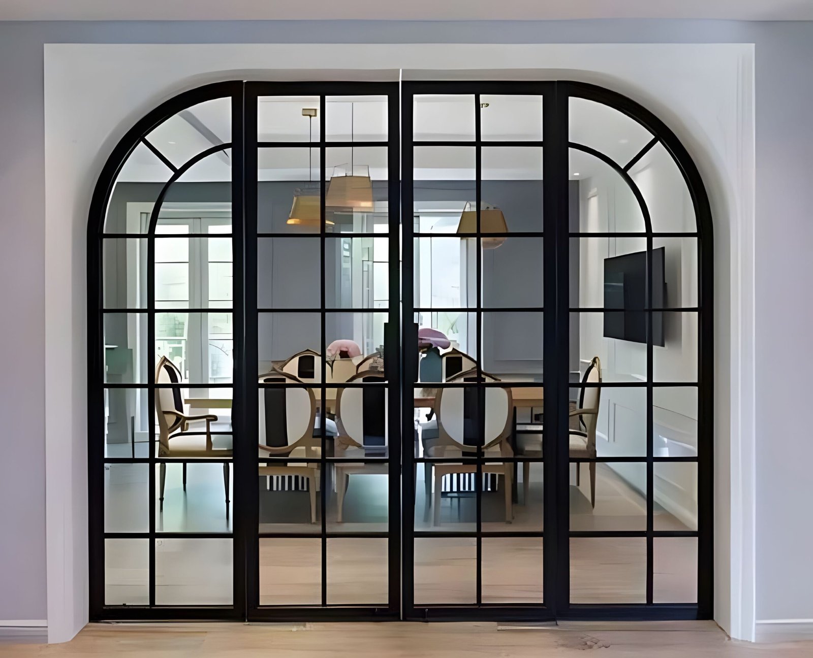 arched french doors