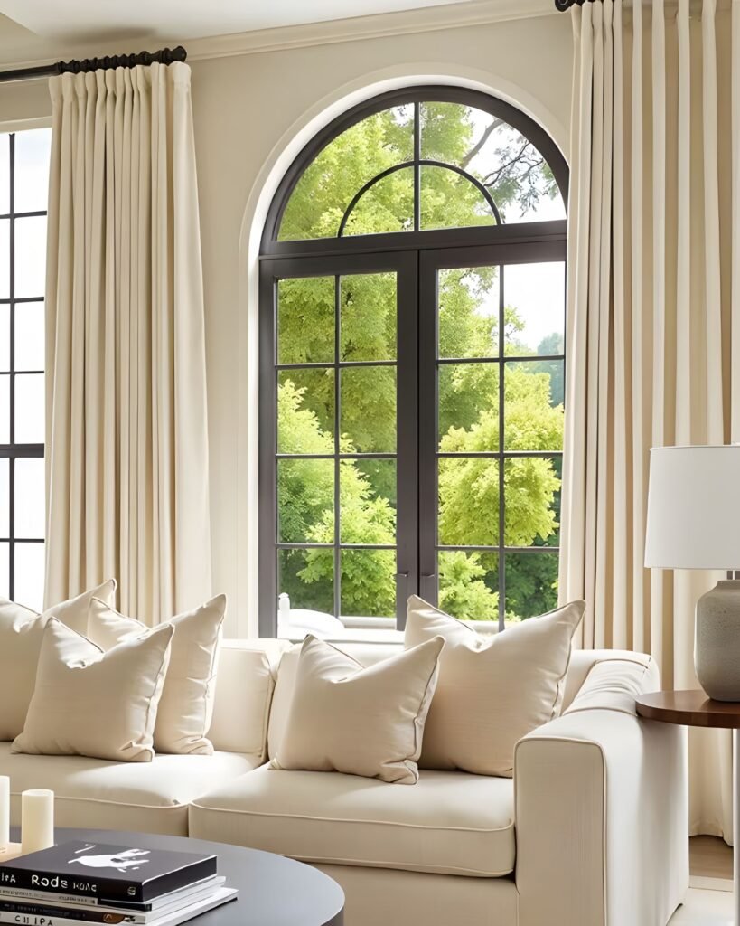 french window design for living room​