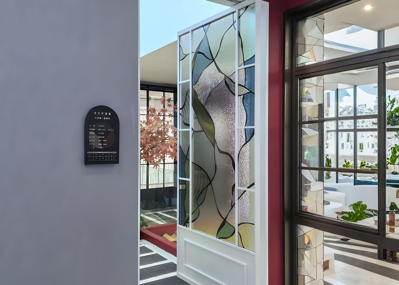 stained glass french doors