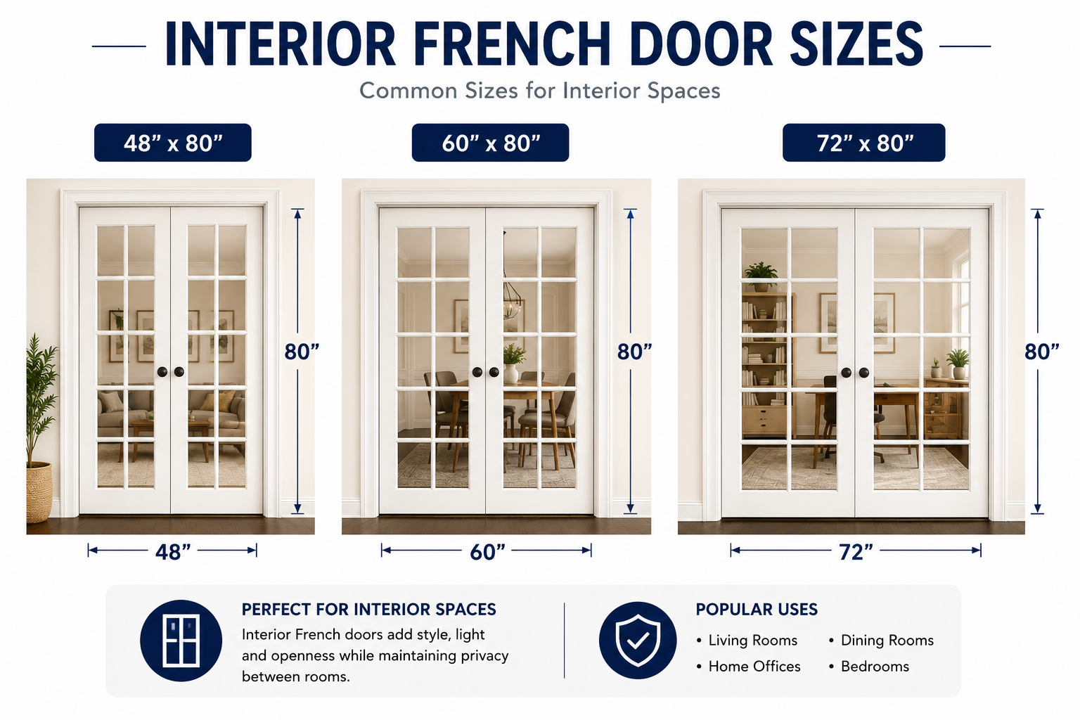 Standard French Door Sizes: Complete Dimensions Guide