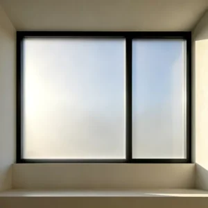 Aluminum Casement Window with Frosted Glass