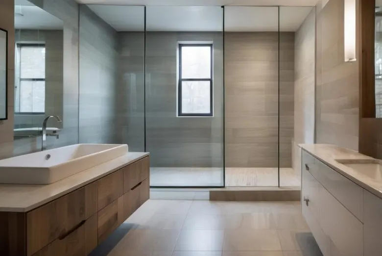 window in shower