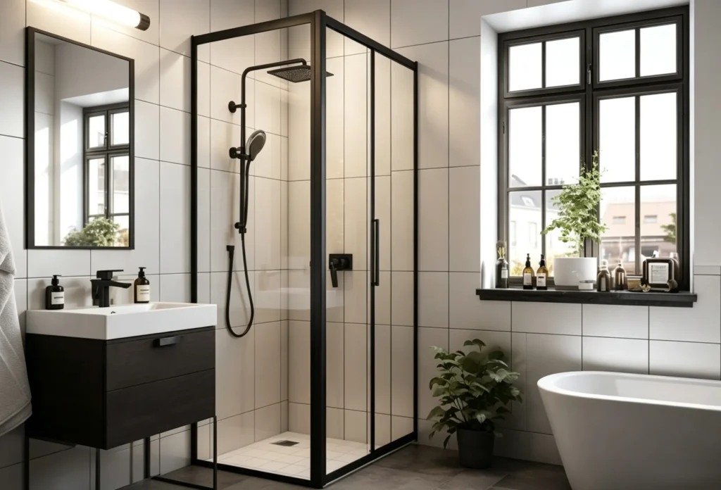 window in shower