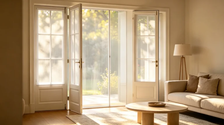 french doors with screens